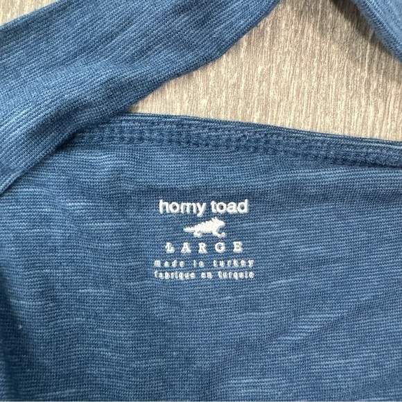 Horny Toad Toad & Co Navy Everyday Casual Tencel Organic Cotton Dress Size Large - Picture 4 of 9